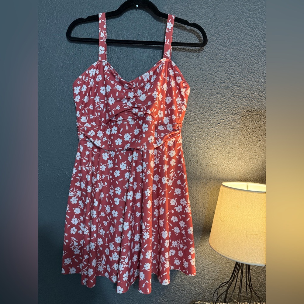 NWT BloomChic Red and White Floral One Piece Swimsuit
